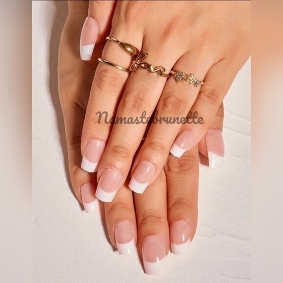 2/$16 French Manicure Press On Nails - Picture 2 of 16